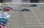 Photo manipulation before & after: Parking Lot